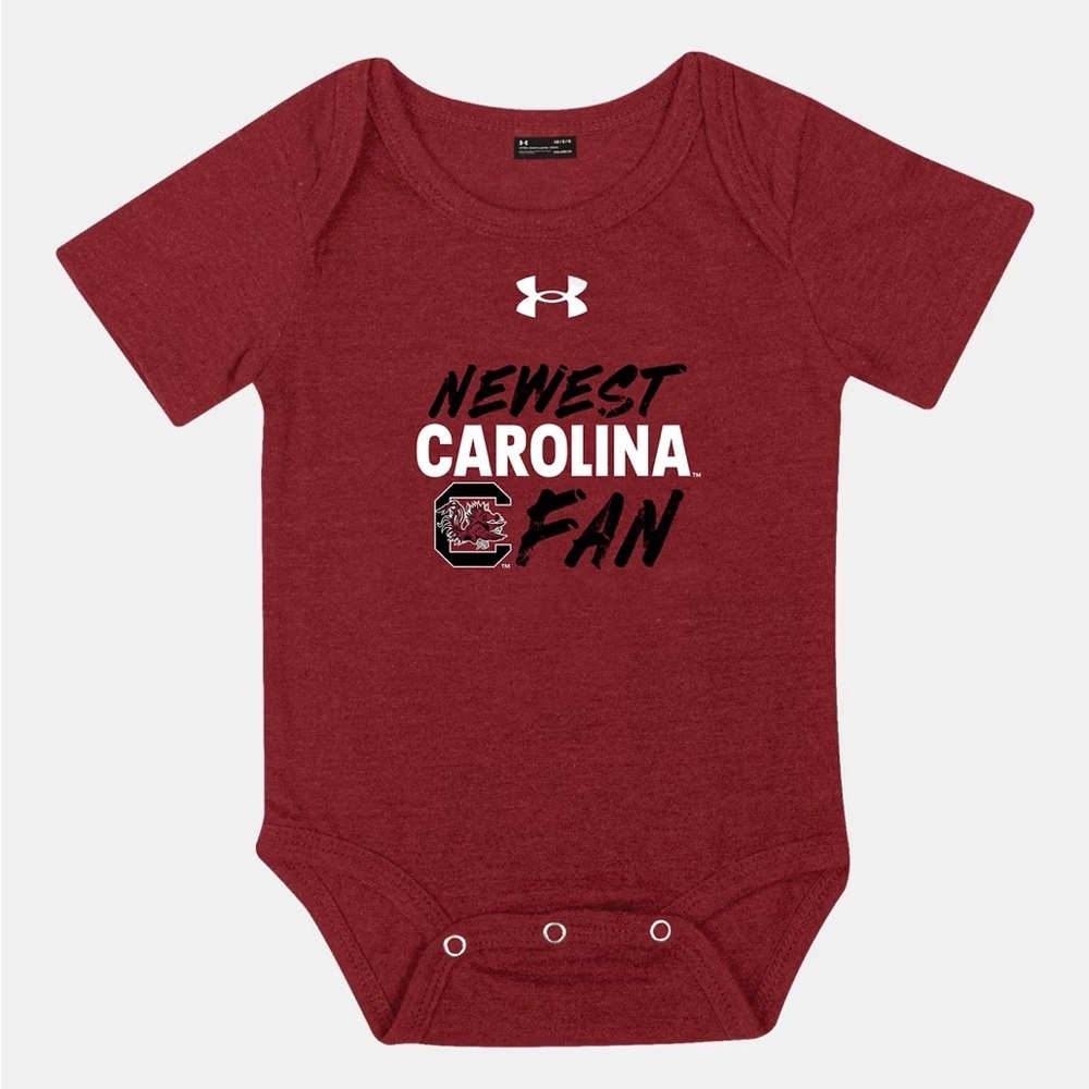 NCAA Under Armour University of South Carolina “Newest Fan” Onesie Size 12M NWT